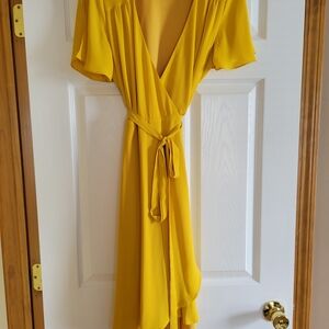 Lulu's Womens Rise To The Occasion Wrap Midi Dress